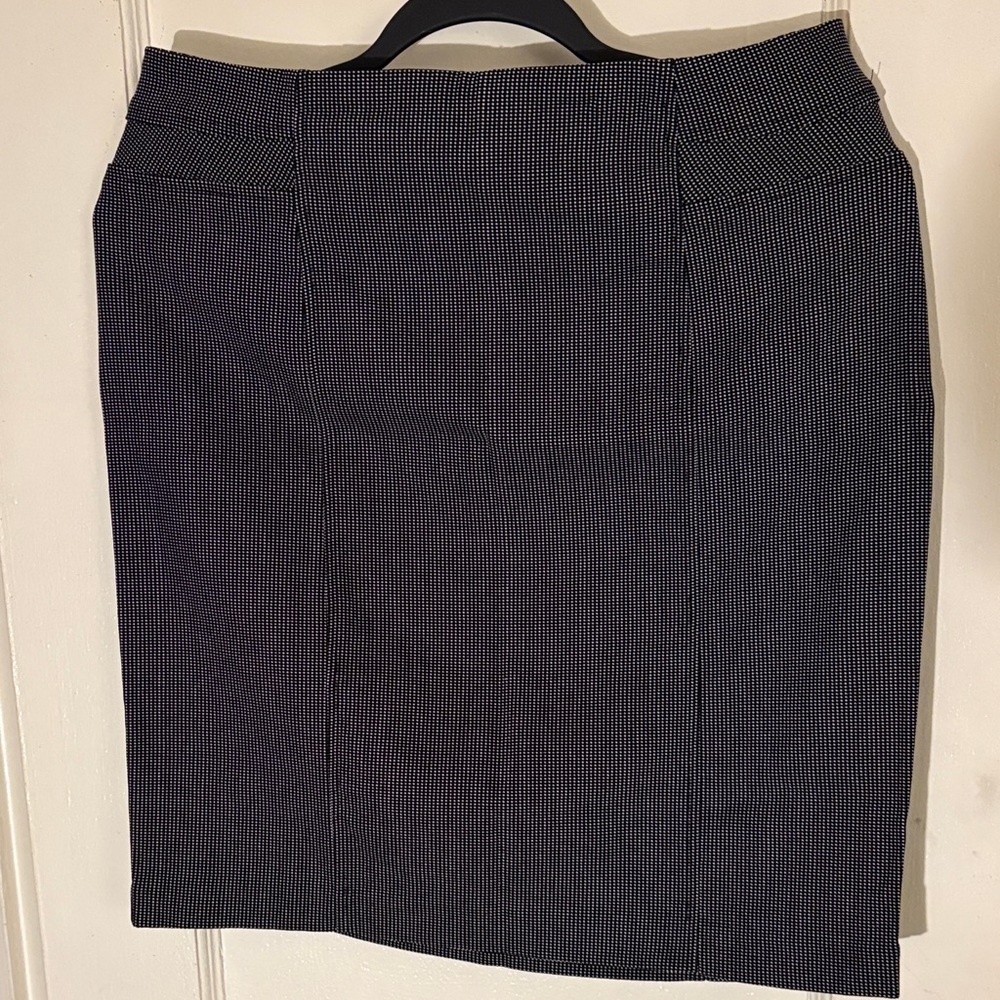 Tribal Navy and White Pencil Skirt